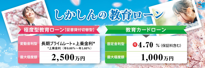 しかしんの教育ローン